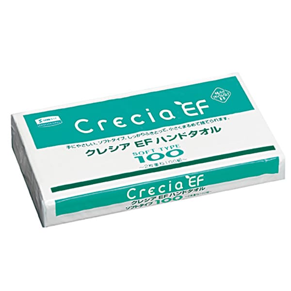 タオルペーパー 　クレシアEFハンドタオルソフトタイプ100 クレシア EFハンドタオル ソフトタイプ20 